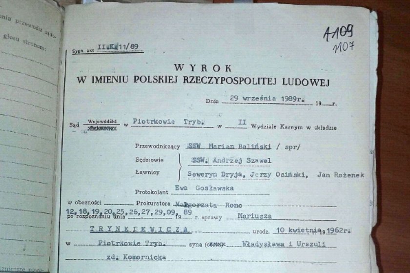 Trynkiewicz został skazany na karę śmierci, ale zmiana ustawy spowodowała, że zamieniono ją na 25 lat pozbawienia wolności