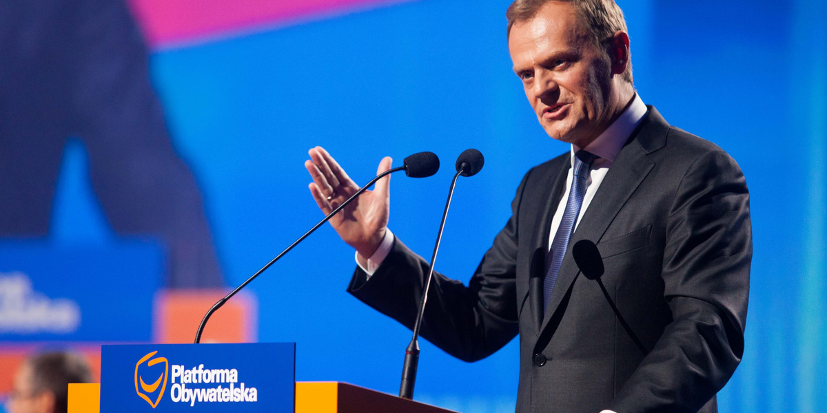 Donald Tusk Na konwencji PO