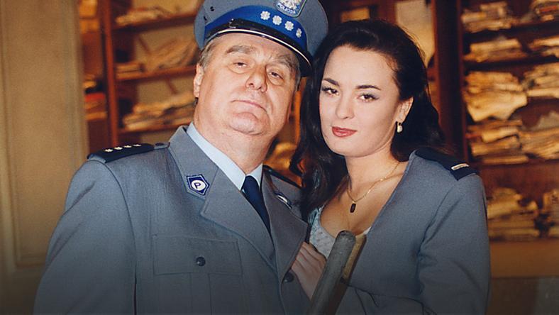 Marek Perepeczko i Joanna Jędrejek w serialu "13 posterunek"