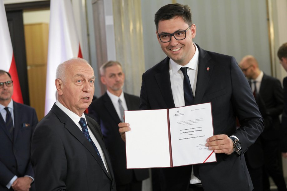 Były wiceprezydent Radomia, obecnie poseł KO, Konrad Frysztak także ma do spłaty więcej niż jedno zobowiązanie