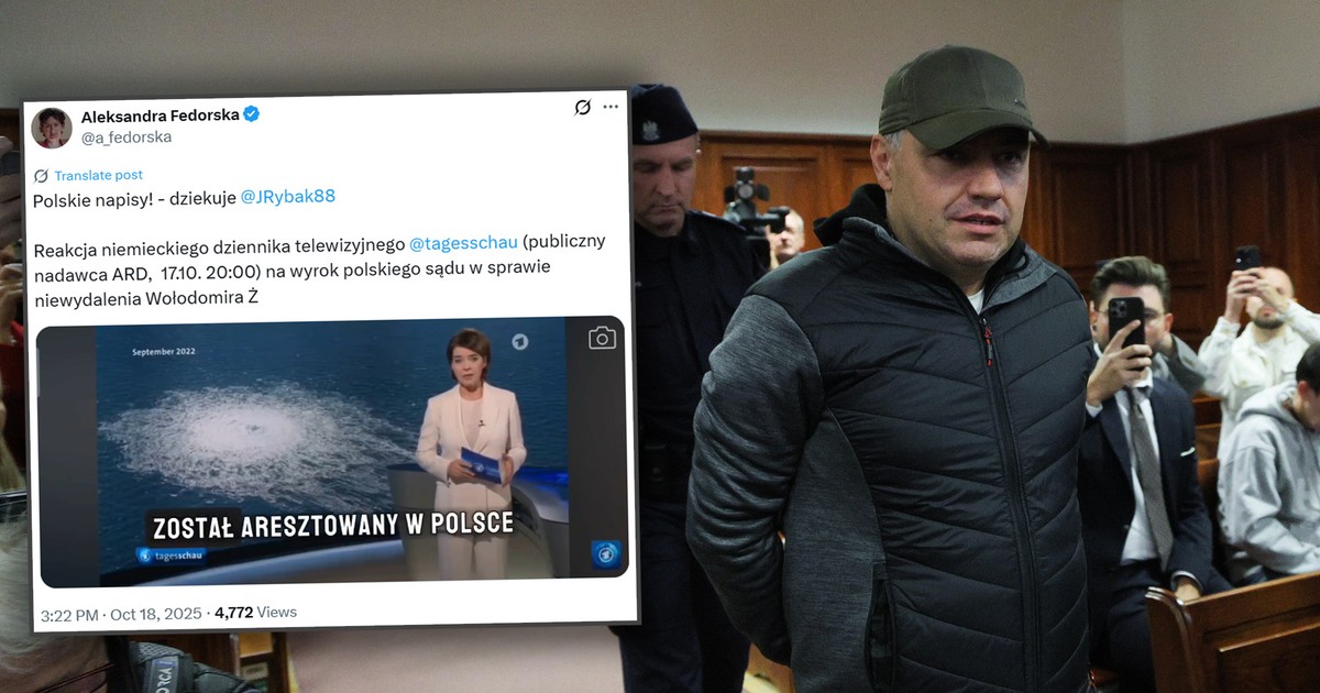 Tak w niemieckiej TV pokazano uwolnienie przez polski sąd Ukraińca, który miał wysadzić Nord Stream