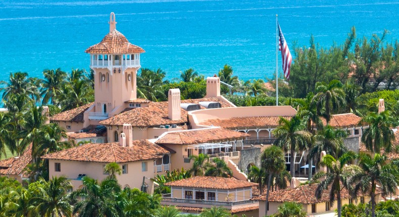 This photo shows an aerial view of former President Donald Trump's Mar-a-Lago club in Palm Beach, Fla., Aug. 31, 2022.