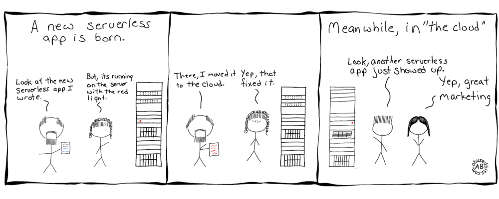 Comic on serverless (warning: savage)