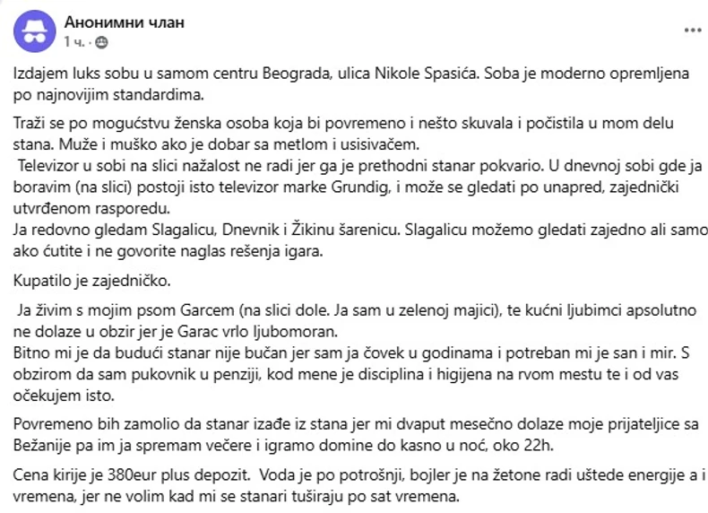 Stan u centru Beograda