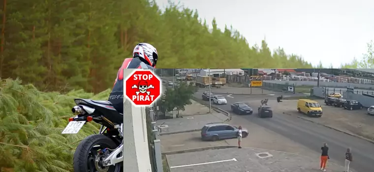 Chciał wyprzedzić. Siła uderzenia wyrzuciła go w powietrze razem z motocyklem [Wideo]