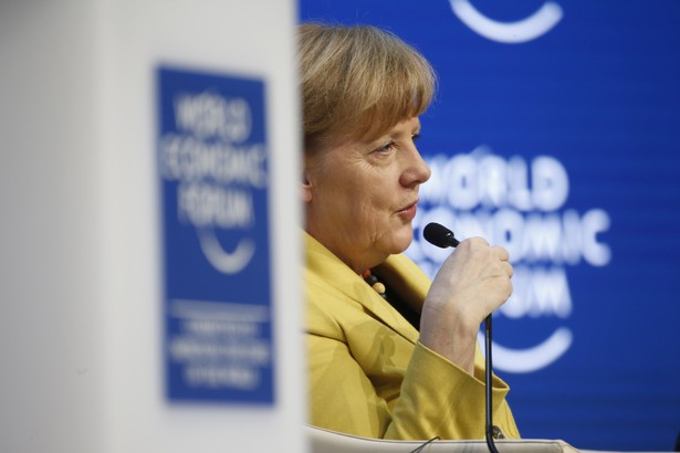 Angela Merkel podczas Forum Ekonomicznego w Davos, Szwajcaria