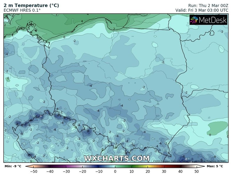 W nocy znów niemal w całej Polsce pojawi się mróz