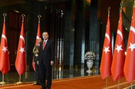 Turkey's new Presidential Palace at night - Ankara