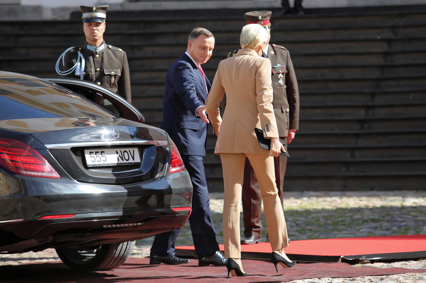 Andrzej Duda i Agata Duda z wizytą na Łotwie