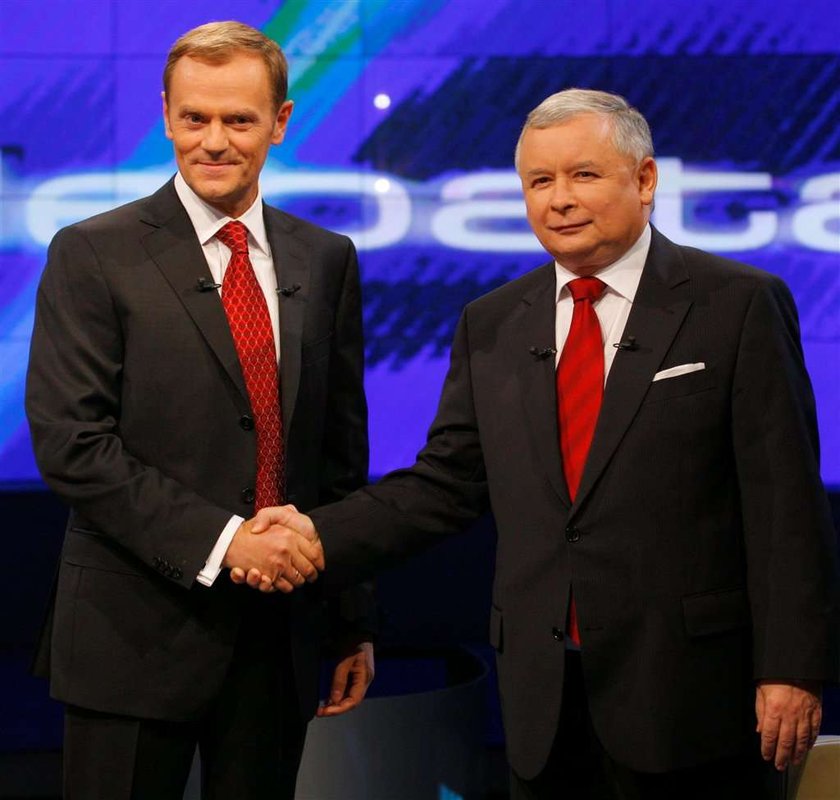 Donald Tusk, Jarosław Kaczyński, Lech Kaczyński, katastrofa, śmierć prezydenta, Smoleńsk, Katyń