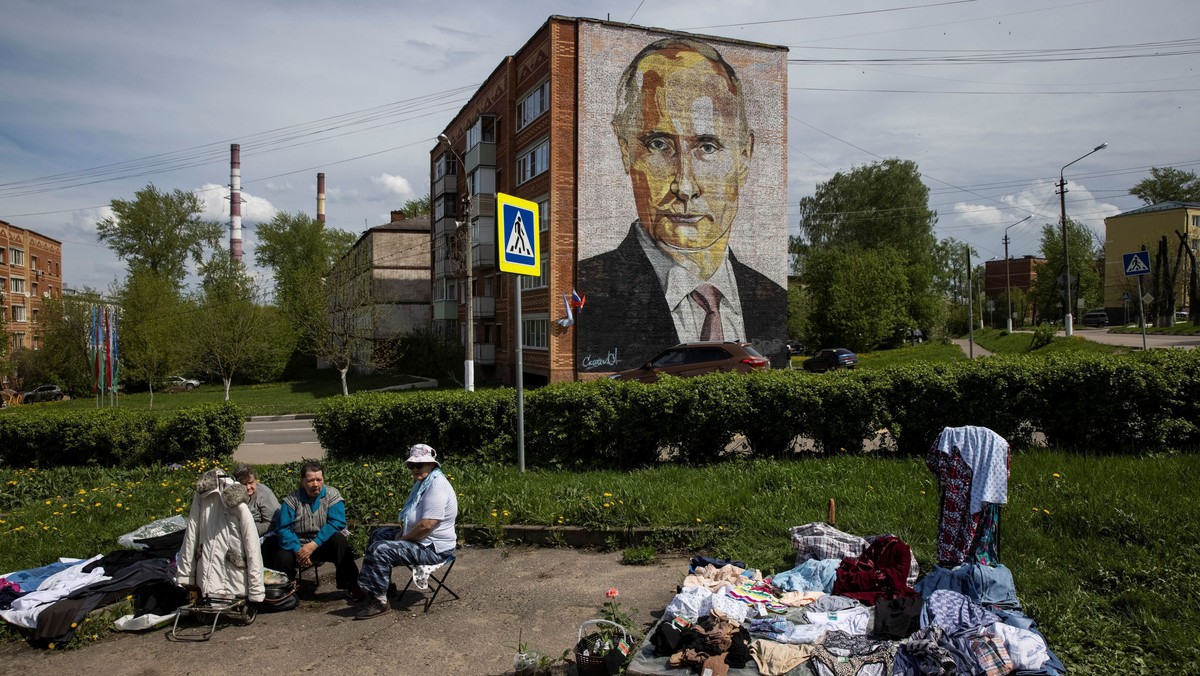 Mural z Putinem w Kaszyrze, rejon moskiewski, 2021 r.