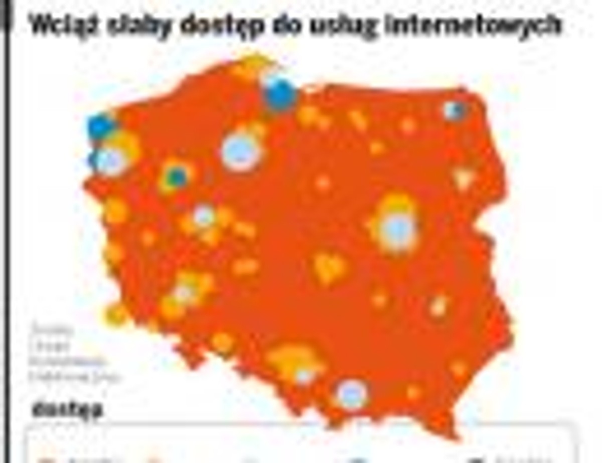 Wciąż słaby dostęp do usług internetowych