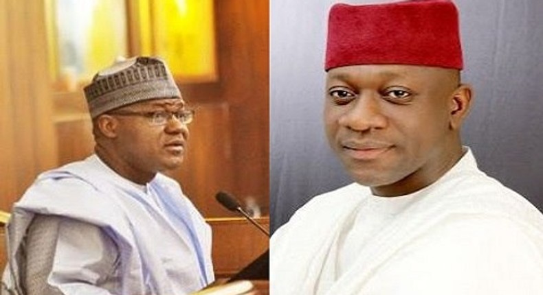 Speaker Yakubu Dogara and Abdulmumin Jibrin 