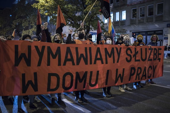 Demonstracja zorganizowana przez Strajk Kobiet (29 października 2020 r.)