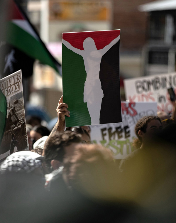 Demonstracja poparcia dla Palestyńczyków w Los Angeles