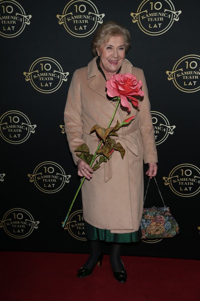 Teresa Lipowska na urodzinach Teatru Kamienica