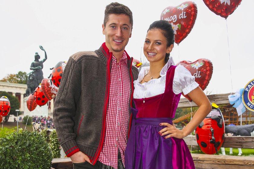 Robert Lewandowski z żoną