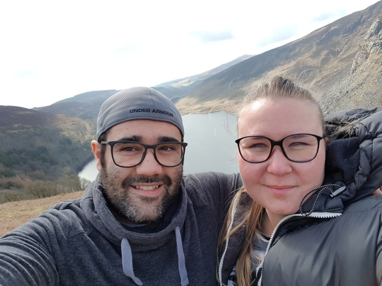 Z mężem w Wicklow Mountains National Park, Irlandia