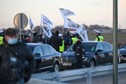 Protest Agrounii podczas oficjalnego otwarcia Wschodniej Obwodnicy Wrześni z udziałem premiera Mateusza Morawieckiego