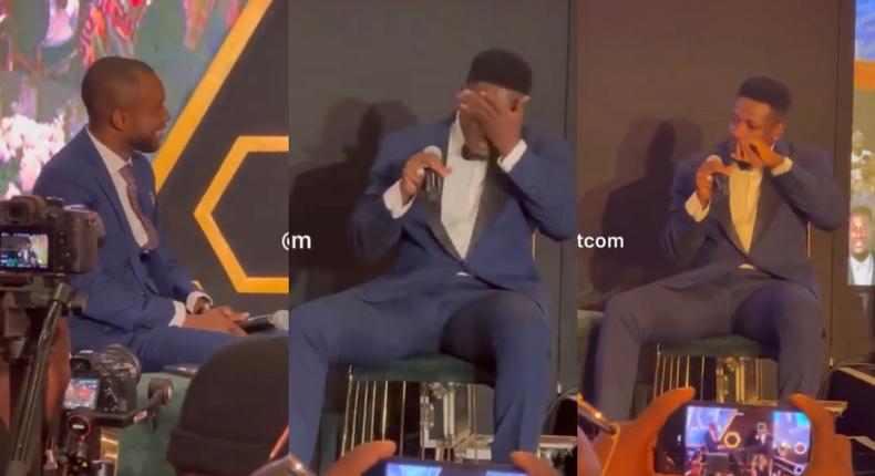 Asamoah Gyan sheds tears at book launch 