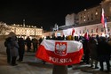   Uczestnicy protestu przed Pałacem Prezydenckim