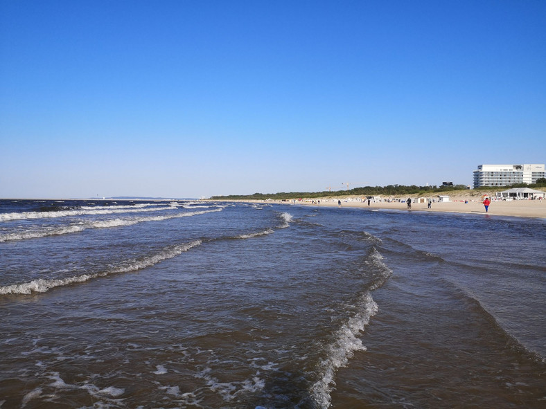 Morze Bałtyckie w Świnoujściu. Woda jest tam teraz najcieplejsza