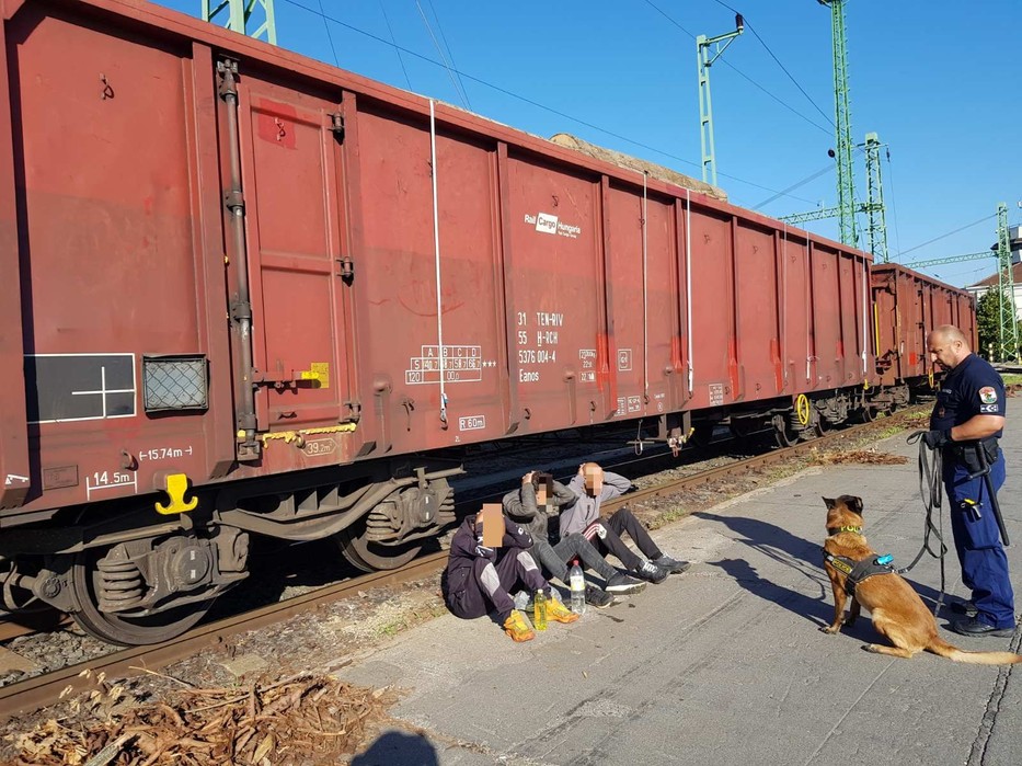 Az illegális bevándorlókat lefülelte a rendőrség /Fotó: police.hu