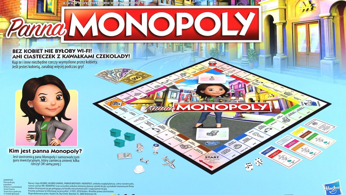 Panna Monopoly – edycja popularnej planszówki, która faworyzuje kobiety