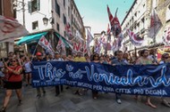 Venetians Protest Against Excessive Tourism And Big Cruises