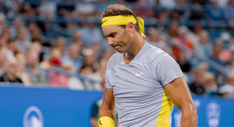 Rafael Nadal suffered defeat in his first match at the Cincinnati Open