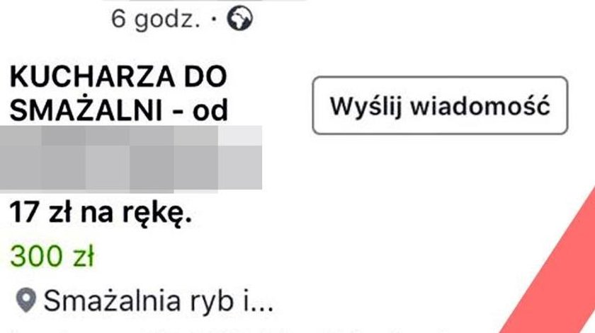 skandaliczne ogłoszenie restauracji