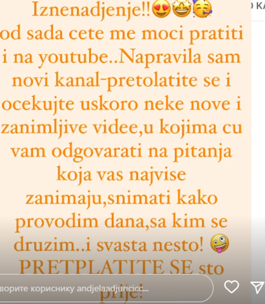 Obraćanje Anđele Đuričić