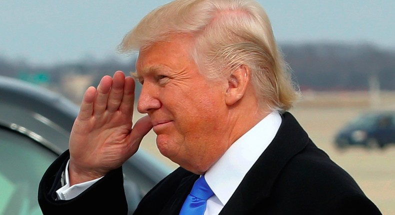 Donald Trump at Joint Base Andrews in Maryland on Thursday.