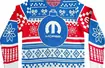 Brzydki świąteczny sweter Mopar