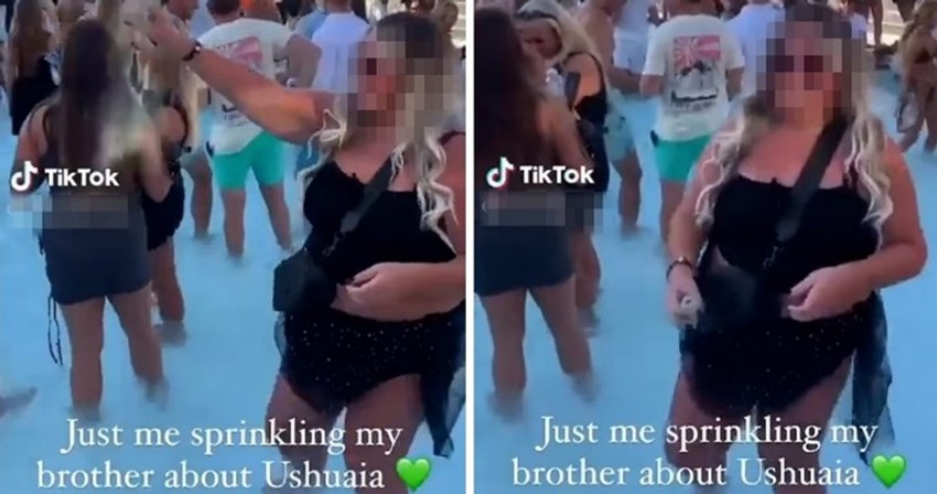 Žena prosipa pepeo mrtvog brata u bazen na Ibici