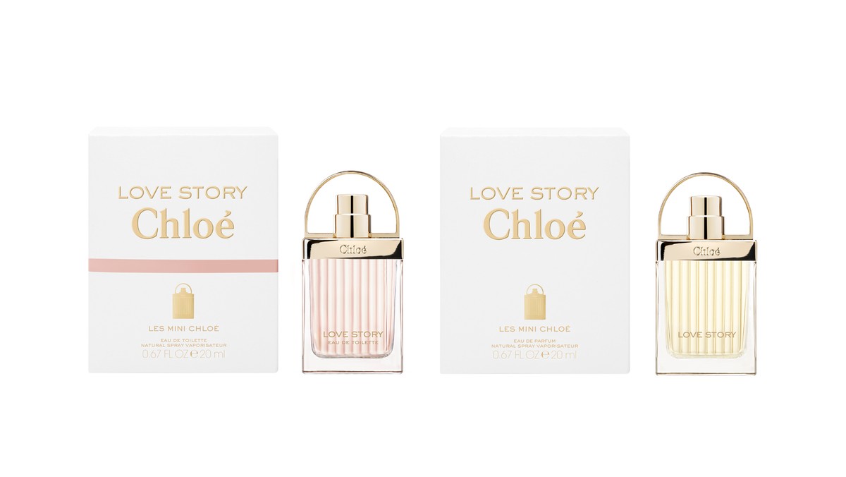 Marka Chloé prezentuje tegoroczne wydanie Les Mini Chloé Love Story. Dwa mini zapachy zachwycają od pierwszego wejrzenia. W tym sezonie Chloé oferuje wodę perfumowaną i wodę toaletową, zamknięte w 20 ml kieszonkowych buteleczkach ozdobionych kłódeczką - inspirowanych kultowymi opakowaniami Chloé Love Story. Oba zapachy czerpią z orzeźwiającego aromatu kwiatu pomarańczy. Ich autorką jest Anne Flipo.