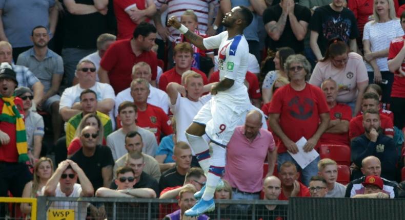 Air Jordan: Jordan Ayew celebrates his shock opening goal for Crystal Palace at Manchester United