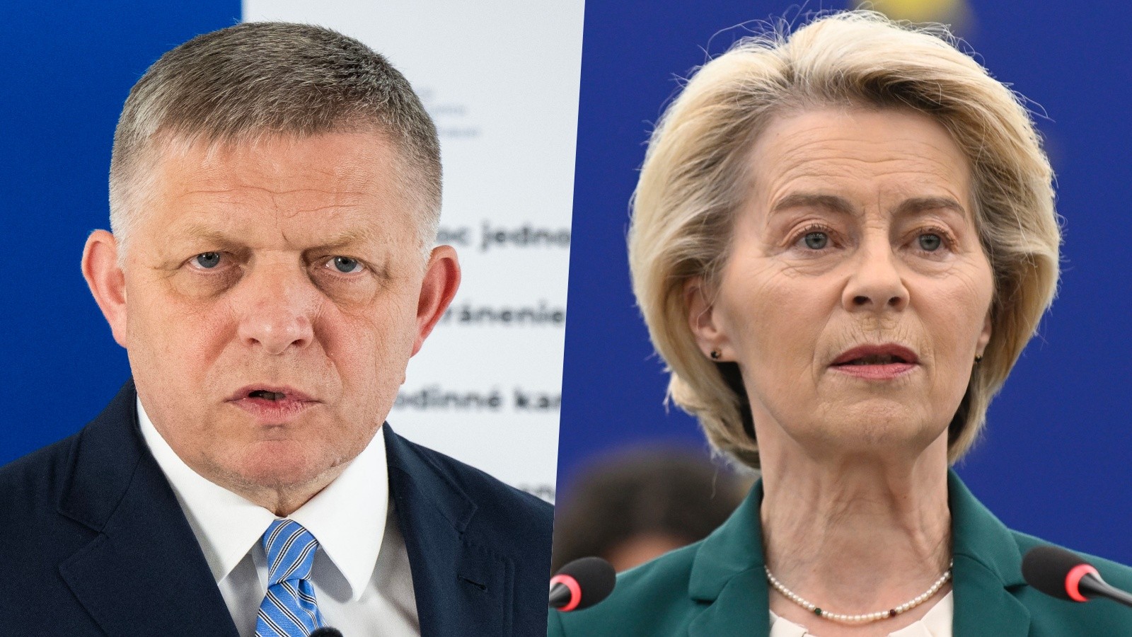Premiér Robert Fico a predsedníčka Európskej komisie Ursula von der Leyenová.