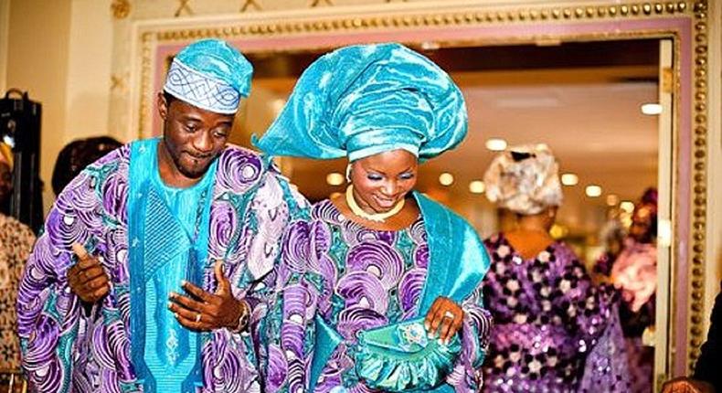 typical Aso-oke for traditional weddings