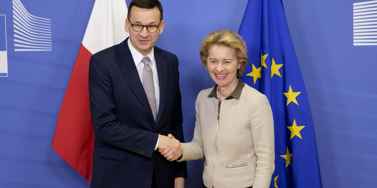 Premier RP Mateusz Morawiecki i szefowa KE Ursula von der Leyen