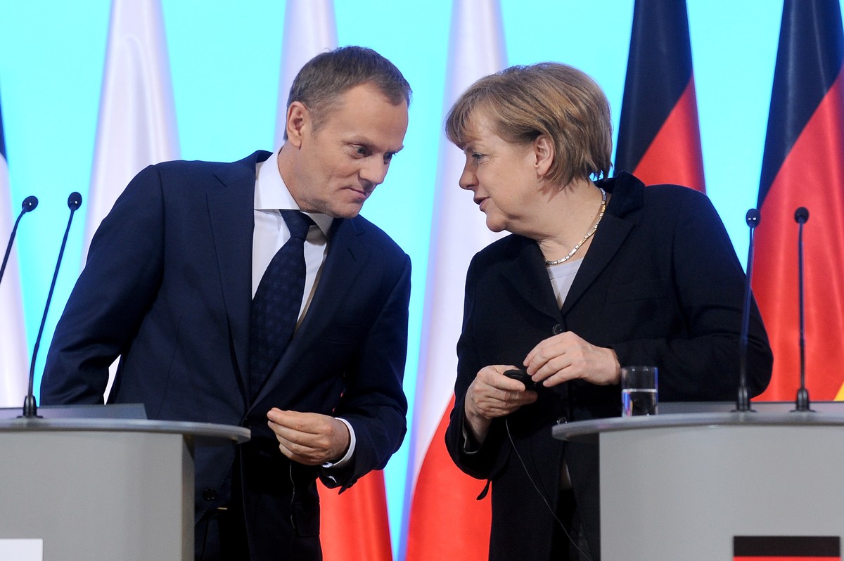 Premier Donald Tusk i kanclerz Angela Merkel