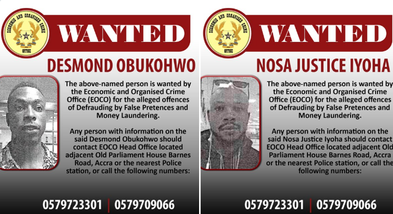 Two persons wanted for various crimes by EOCO