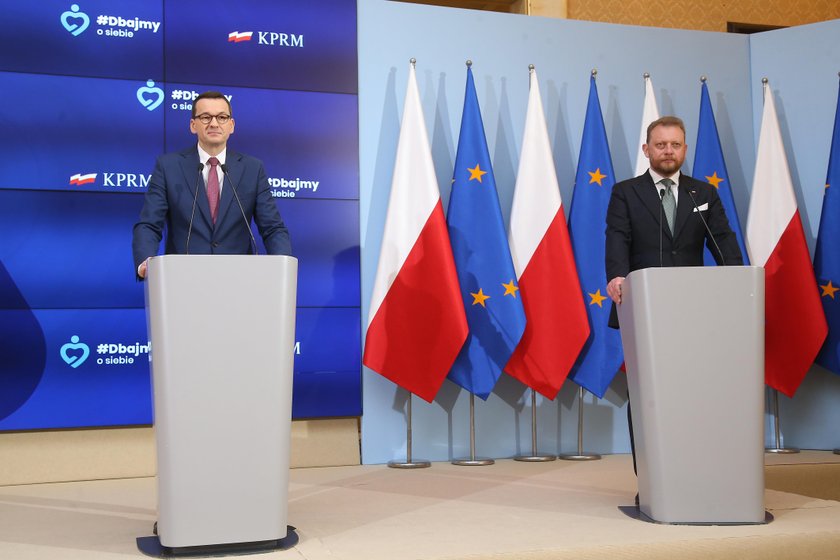 Mateusz Morawiecki i Łukasz Szumowski