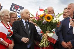Wizyta wicepremiera i prezesa Prawa i Sprawiedliwości Jarosława Kaczyńskiego na pikniku w Stawiskach