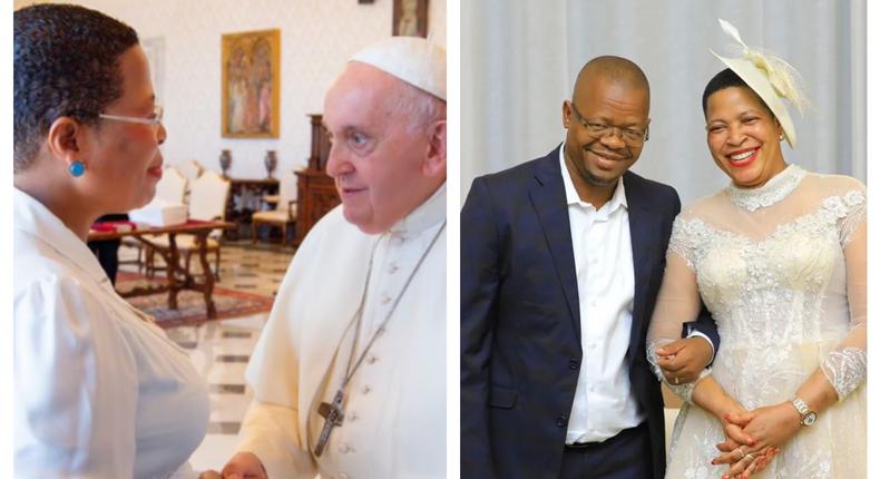 Speaker Anita Among who two months ago informed Pope Francis about her pregnancy has given birth to twins