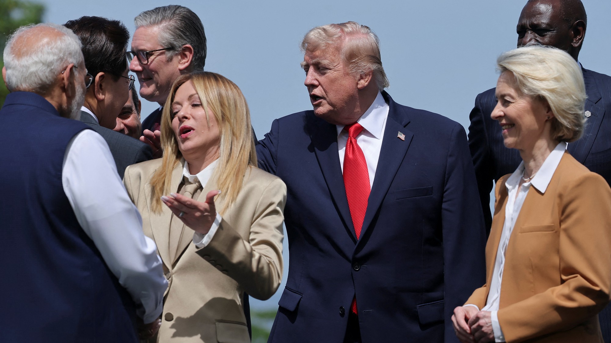 Trump a Meloniová na samite G7