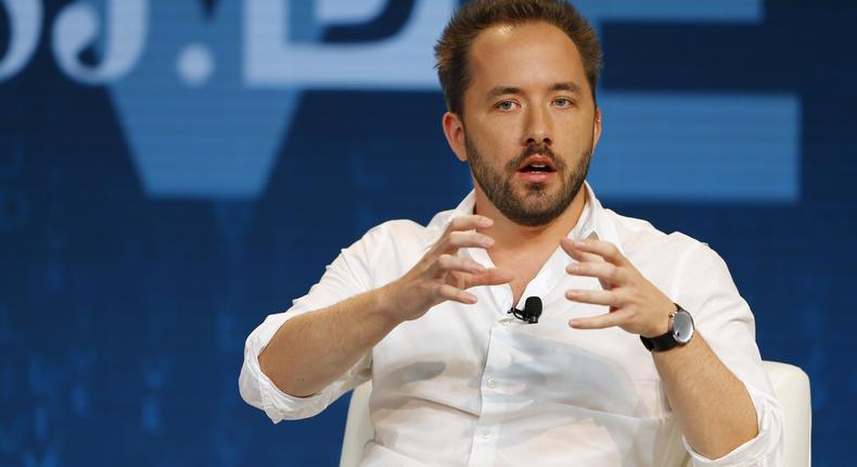 It does level out. Dropbox CEO Drew Houston pictured.