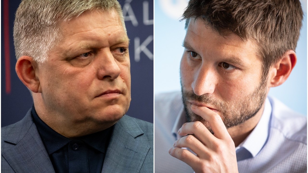 Robert Fico a Michal Šimečka.