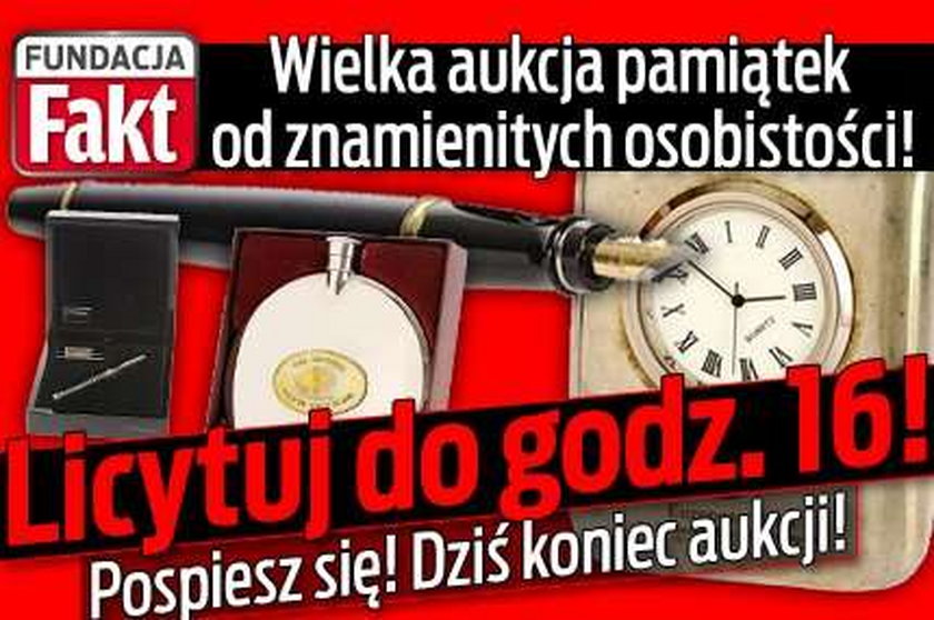 FundacjaFaktu.allegro.pl: dziś o 16 koniec licytacji!