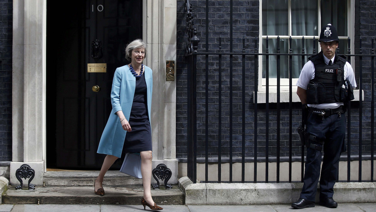 Britain's Home Secretary, Theresa May, leaves after a cabinet meeting in Downing Street in central London